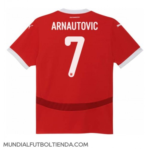 Camiseta Austria Marko Arnautovic #7 Primera Equipación Replica Eurocopa 2024 para mujer mangas cortas